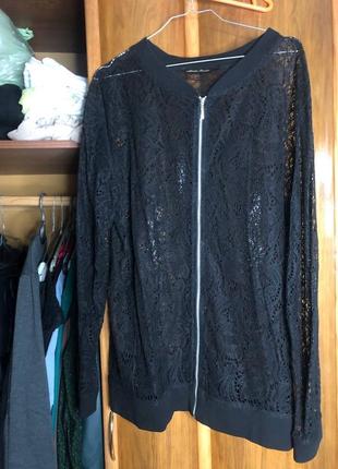 Черная кофта ажурная