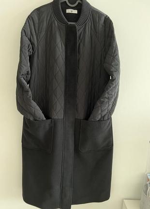 Черное пальто twin set p -40/421 фото