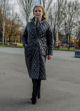 Стильне весняне пальто із стьобаної плащової тканини,    на силіконовом утеплювачі‼️
