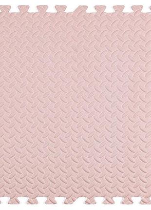 Ковер пазл, пол пазл - модульное напольное покрытие 600 x 600 x 10мм, розовый
