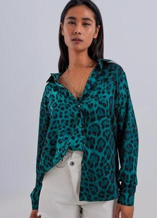 Премиального бренда рубашка в анималистичный принт michael kors