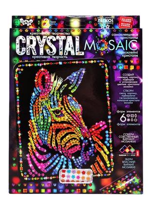 Креативна творчість "crystal mosaic зебра" crm-02-08, 6 форм елементів від imdi