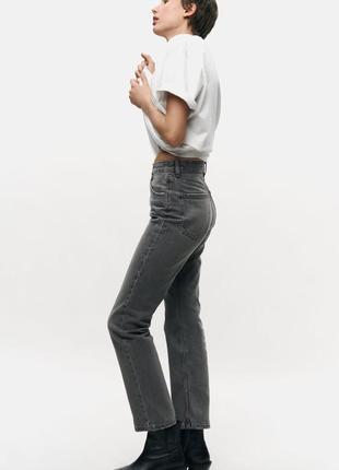 Прямі джинси straight fit high waist від zara, в наявності6 фото