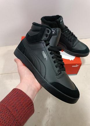 Ботинки puma shuffle mid fur (387609-01) оригинал