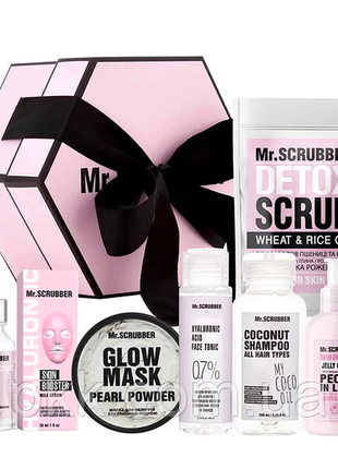 Подарунковий набір доглядової косметики mr scrubber woman set для обличчя та тіла