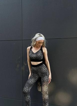 Фитнес костюм леопард хит продаж 😍8 фото