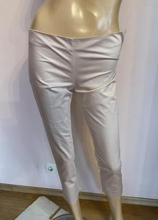 Итальянские качественные пудровые хлопковые зауженные брюки/s- m/brend carla cf2 фото