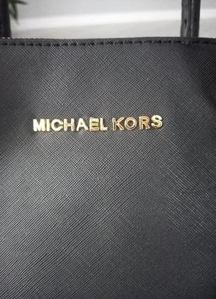 Сумка оригинальная сумка michael kors sutton из сапьяновой кожи черная5 фото