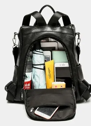 Женский рюкзак сумка с меховым брелоком2 фото