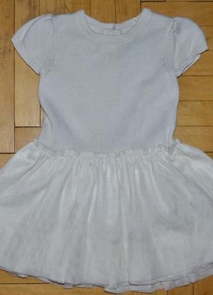18 - 24 месяца фирменное необычное платье gap геп вязка фатин1 фото