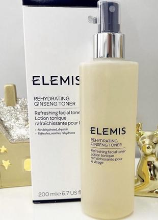 Увлажняющий тоник для лица, elemis rehydrating ginseng toner