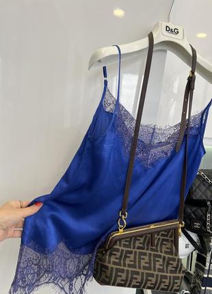 Шелковый топ майка сетевая блузка шелк бельевой пижамный стиль uterque5 фото