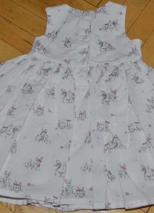 6 - 9 месяцев очень нарядное романтичное и пышное платье моднице малышке с кроликами3 фото