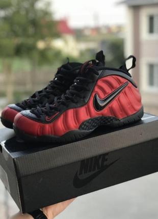 Кроссовки мужские демисезонные nike air foamposite pro красные