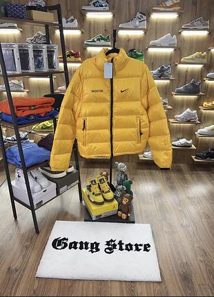 Куртка пуховик nike x drake nocta yellow puffer