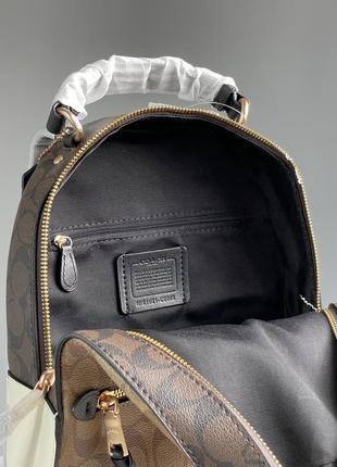 Шкіряний рюкзак coach jordyn backpack in signature canvas8 фото