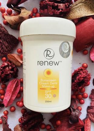 Renew sunscreen cream spf-30 demi make-up.ренью сонцезахисний тональний крем-антиоксидант spf-30. розлив від 20g