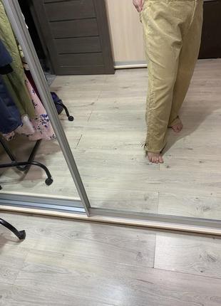 Стрейчевые плотные вельветовые стильные брюки со шнуровкой по бокам р.224 фото