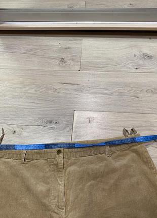 Стрейчевые плотные вельветовые стильные брюки со шнуровкой по бокам р.225 фото