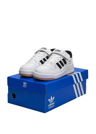 Женские кроссовки adidas originals forum 84 low new white black gum