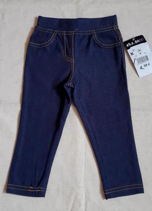 Синие джинсы джеггинсы на резинке унисекс "b.a.basic" германия на 1,5-2 года