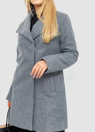 Женское пальто, цвет серый4 фото