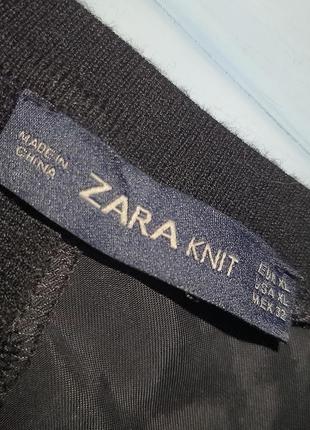 Черный ассиметричный вязаный топ zara 12-14/l-xl6 фото