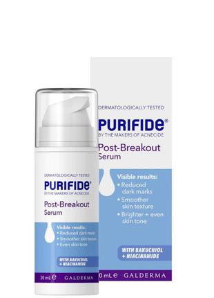 Purifide post breakout serum. сыворотка постакне с бакучиолом и ниацинамидом