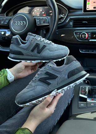 Всесезонні  new balance 574 premium blue navy