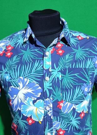 Пляжная мужская рубашка шведка superdry 100% коттон, размер l (реально s)2 фото