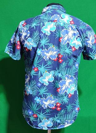 Пляжная мужская рубашка шведка superdry 100% коттон, размер l (реально s)4 фото