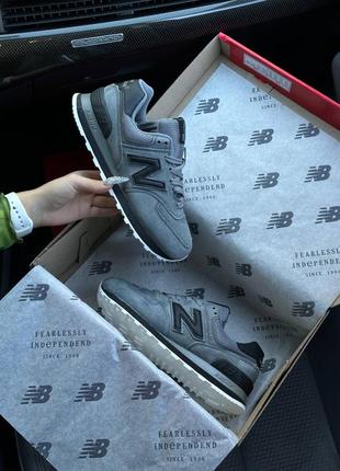 Всесезонні  new balance 574 premium blue navy9 фото