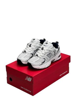 Женские кроссовки new balance 530 white silver navy premium