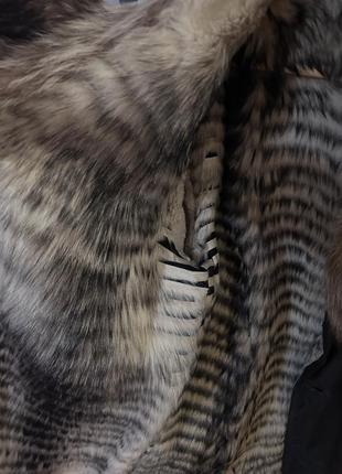 Мужская кожаная куртка на подкладке из меха4 фото