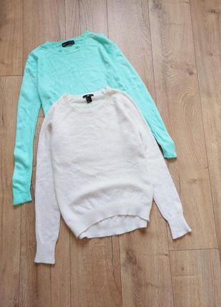 Вовняний светр в'язаний пуловер реглан джемпер молочний ангора шерстяной свитер молочный вязаный3 фото