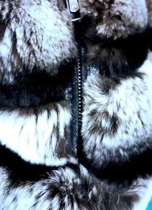 Шуба зимняя куртка натуральная дизайнерская из шиншиллы4 фото
