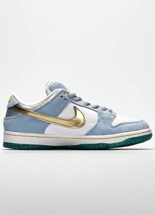 Кроссовки женские nike air jordan low найк джордан голубые подростковые с белым замш весна/лето/осень3 фото