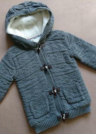 Кофта m&s на меху 3-4 года