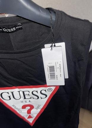 Черный топ бодик оригинал guess майка2 фото