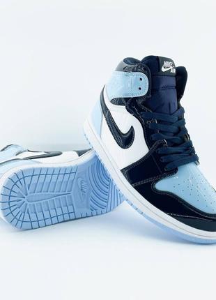 Nike air jordan 1 retro high unc "patent blue" 🔔