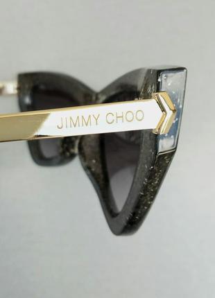 Jimmy choo очки женские солнцезащитные серые с градиентом7 фото
