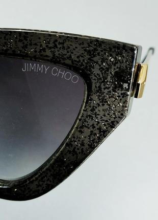 Jimmy choo очки женские солнцезащитные серые с градиентом8 фото