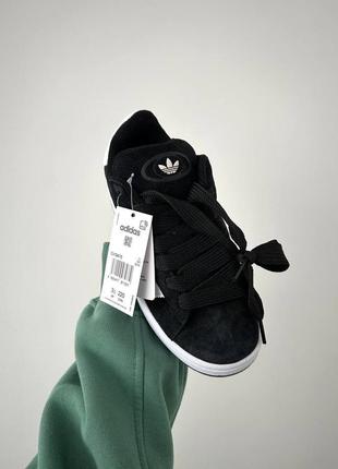 Мужские черные кроссовки adidas campus black, адидас кампус7 фото