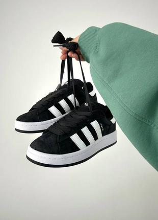 Мужские черные кроссовки adidas campus black, адидас кампус