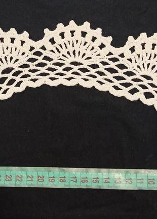 Воротничок воротник комiрець ажурний кружевний мереживний ручна робота 100% бавовна, бiлий.