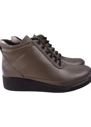 Ботинки женские kesim зеленые натуральная кожа, 39