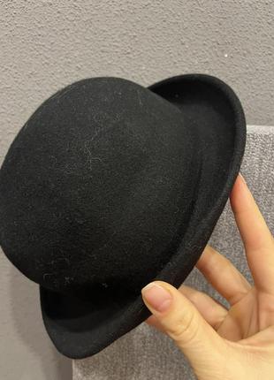 Шерстяная женская шапка шляпа h&amp;m черная классика стиль тренд в топе хит