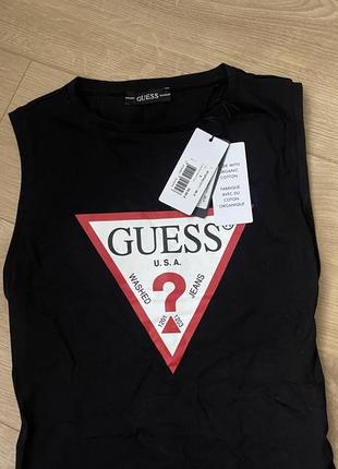 Бодик оригинал guess майка черный гес топ2 фото