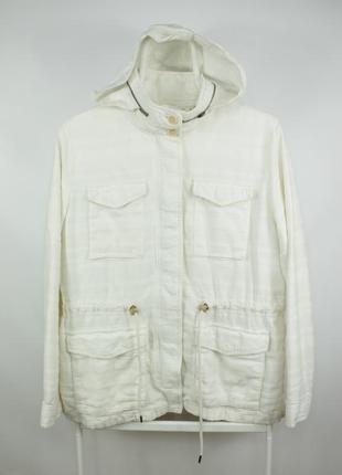 Оригінальна якісна куртка levi's cotton linen white milk women's safari jacket2 фото