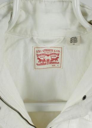 Оригінальна якісна куртка levi's cotton linen white milk women's safari jacket4 фото